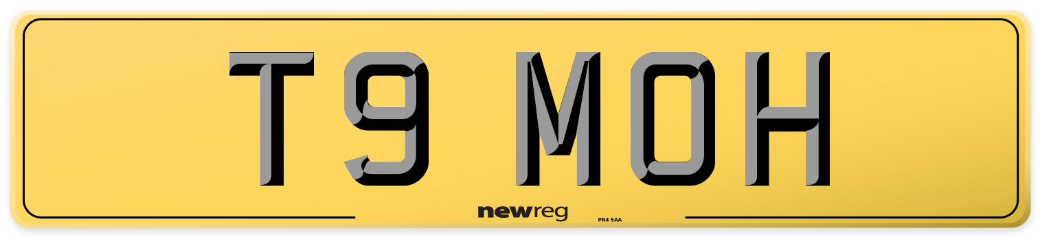 T9 MOH Rear Number Plate