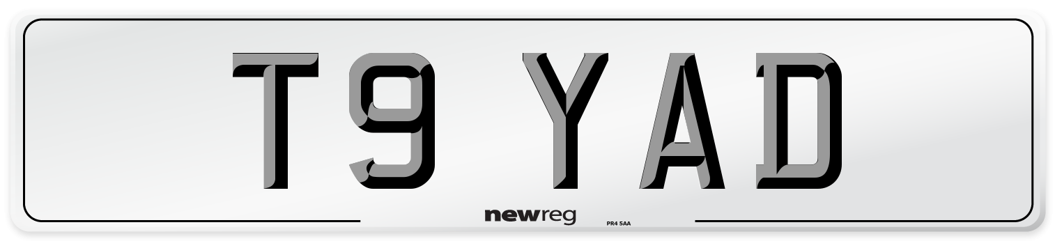 T9 YAD Front Number Plate