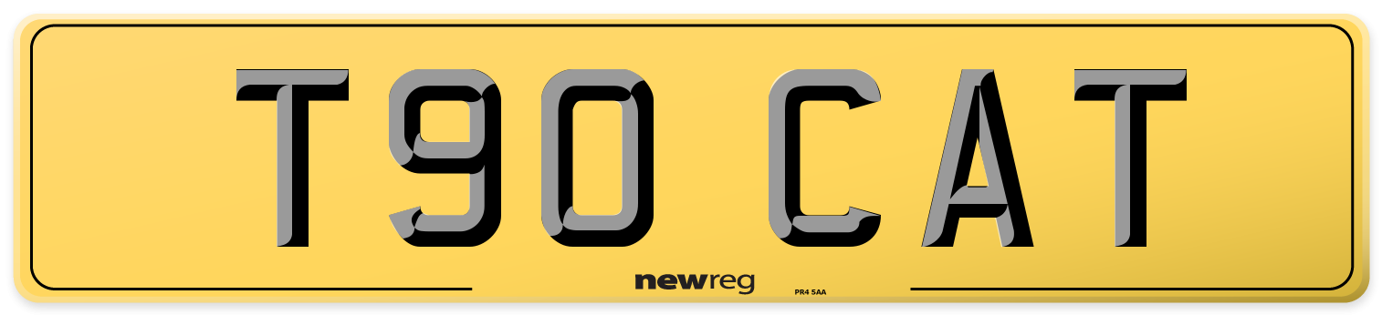 T90 CAT Rear Number Plate