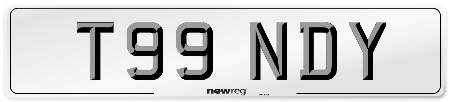 T99 NDY Front Number Plate