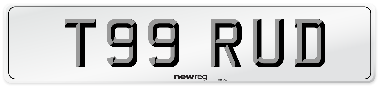 T99 RUD Front Number Plate