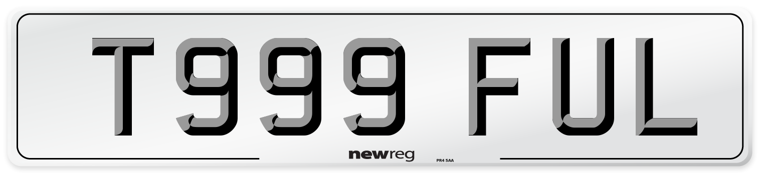 T999 FUL Front Number Plate