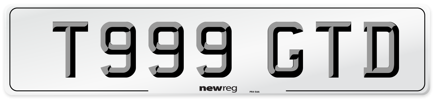 T999 GTD Front Number Plate