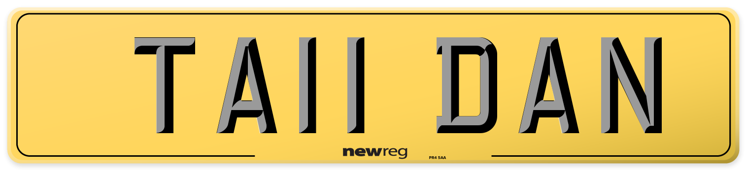 TA11 DAN Rear Number Plate