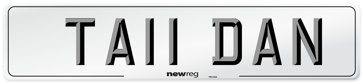 TA11 DAN Front Number Plate