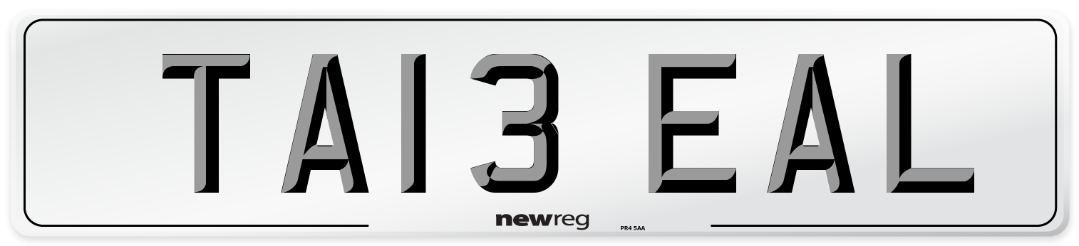 TA13 EAL Front Number Plate