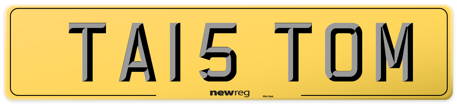 TA15 TOM Rear Number Plate