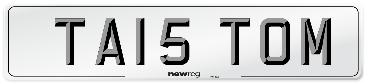 TA15 TOM Front Number Plate