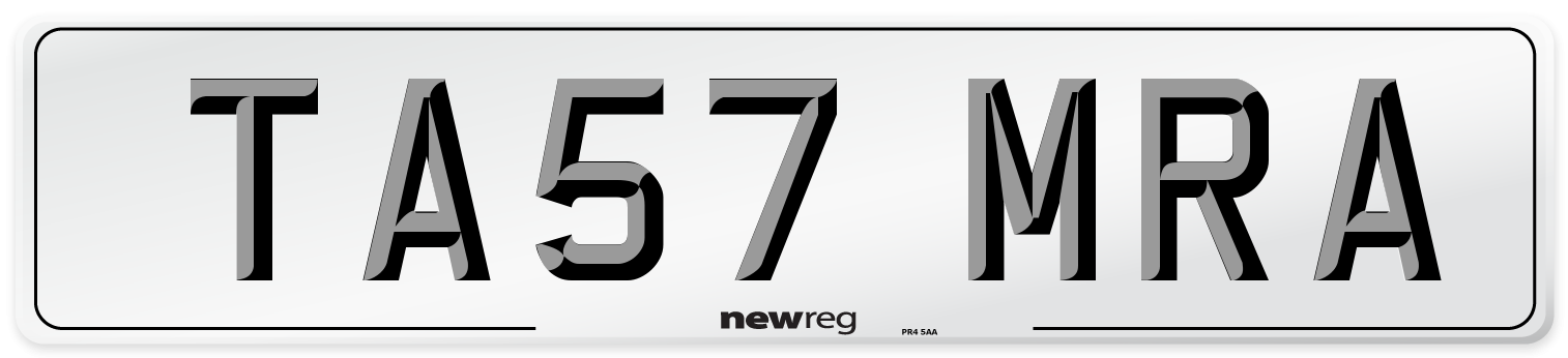 TA57 MRA Front Number Plate