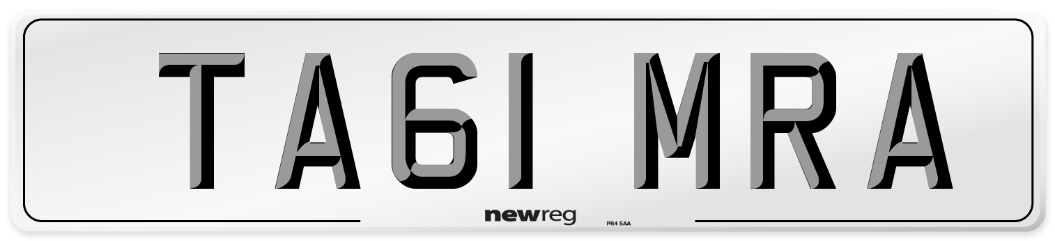 TA61 MRA Front Number Plate