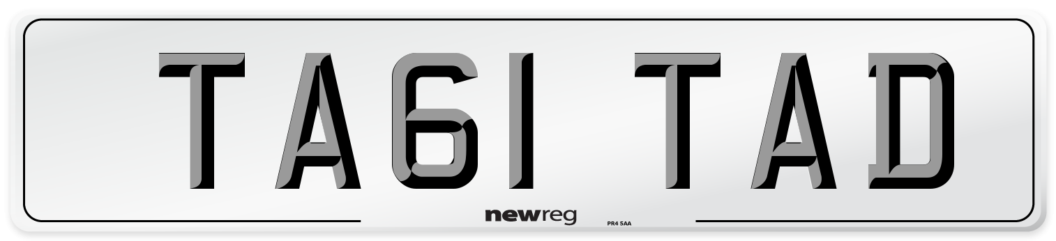 TA61 TAD Front Number Plate