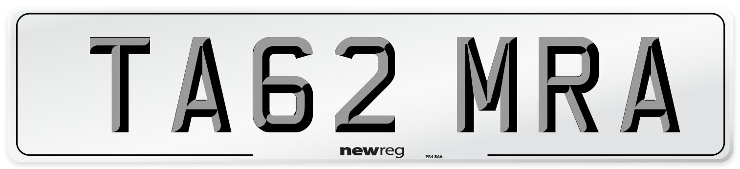 TA62 MRA Front Number Plate