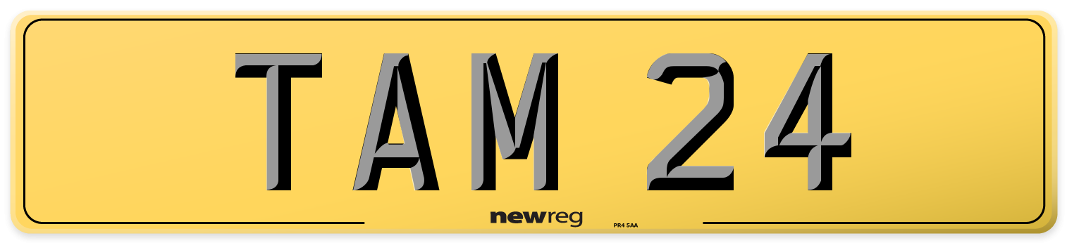 TAM 24 Rear Number Plate