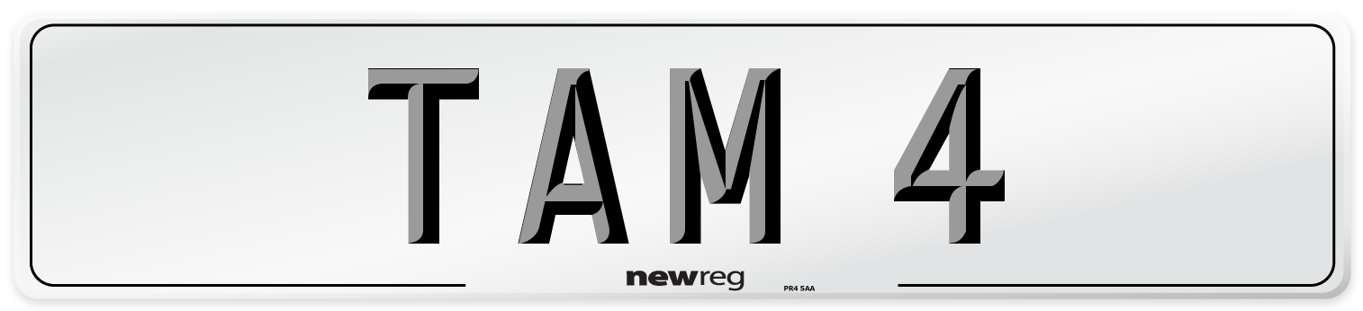 TAM 4 Front Number Plate