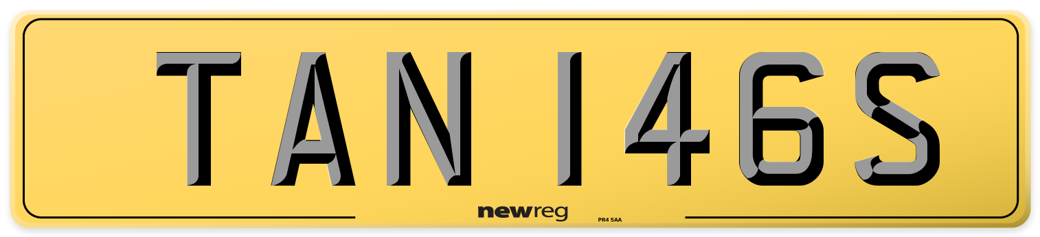 TAN 146S Rear Number Plate