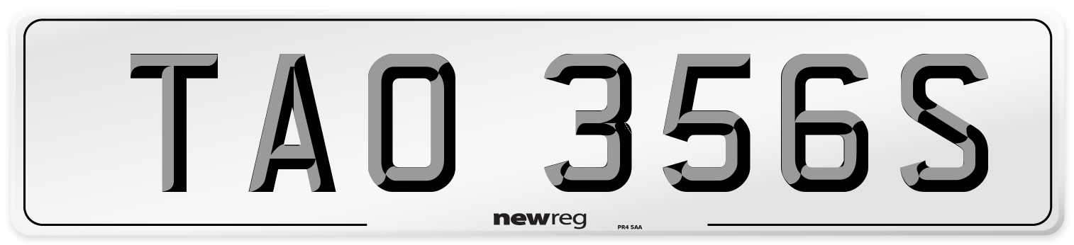 TAO 356S Front Number Plate