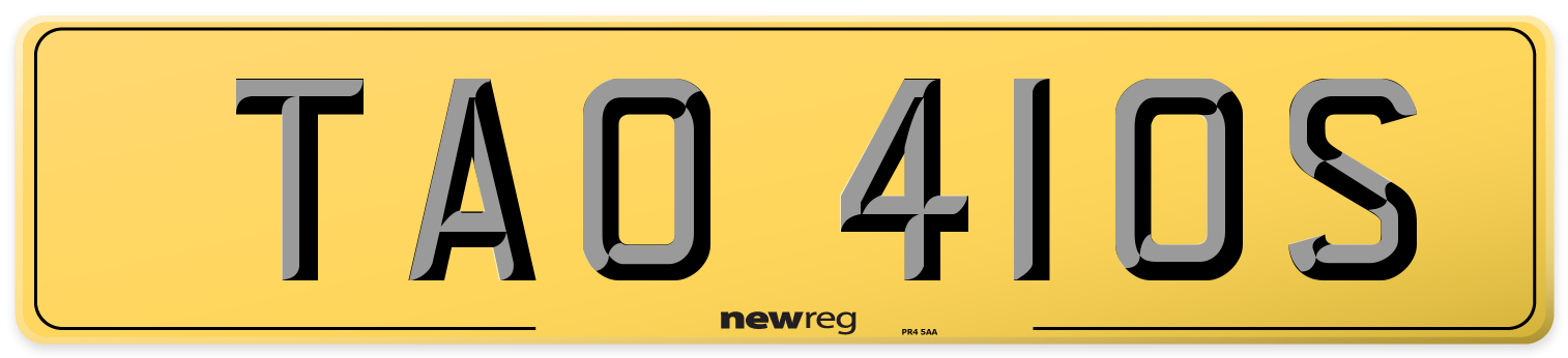 TAO 410S Rear Number Plate