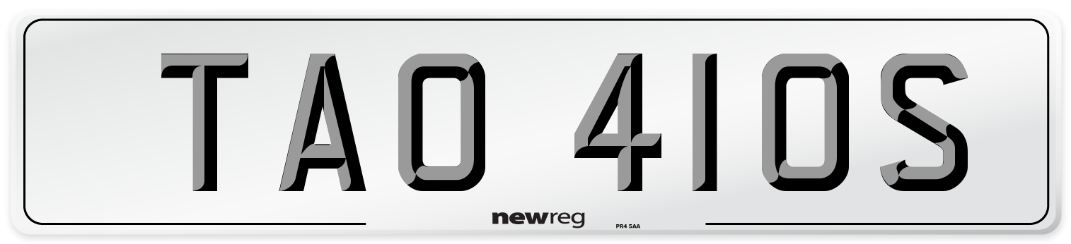 TAO 410S Front Number Plate