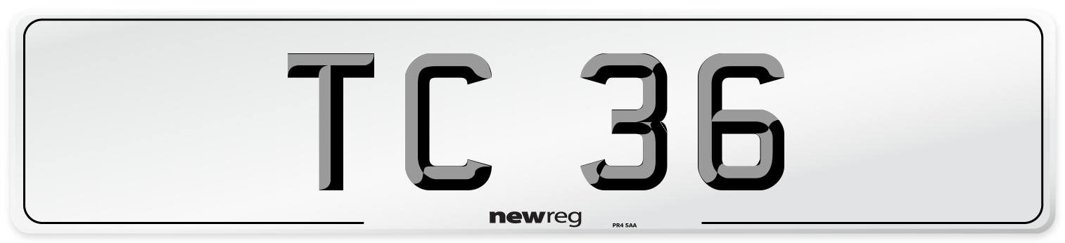 TC 36 Front Number Plate