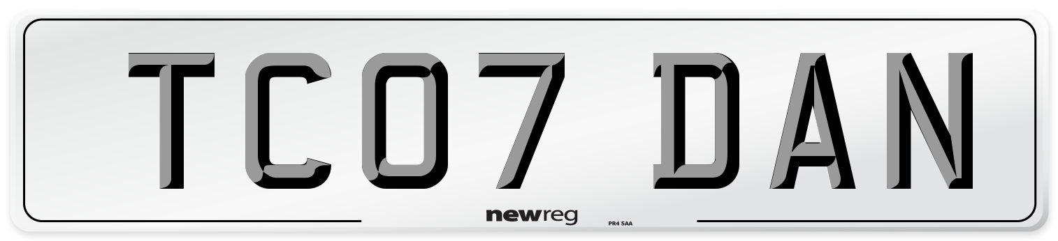 TC07 DAN Front Number Plate