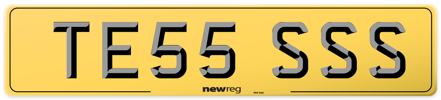 TE55 SSS Rear Number Plate