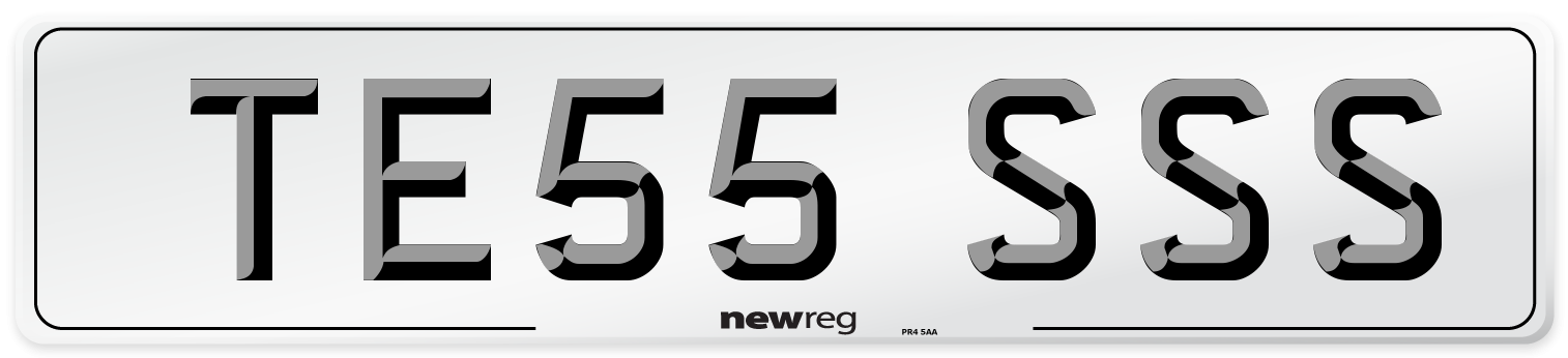 TE55 SSS Front Number Plate