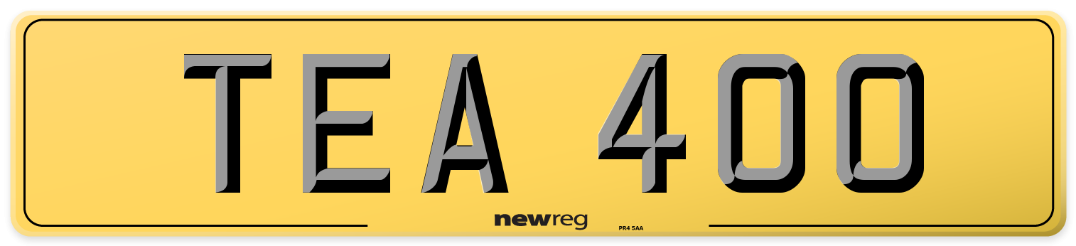 TEA 400 Rear Number Plate