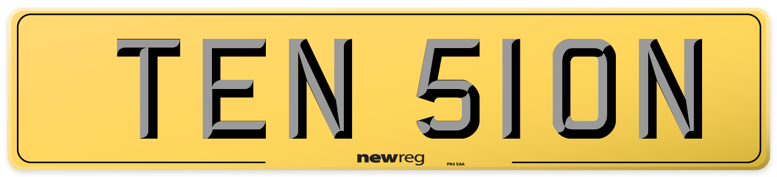TEN 510N Rear Number Plate