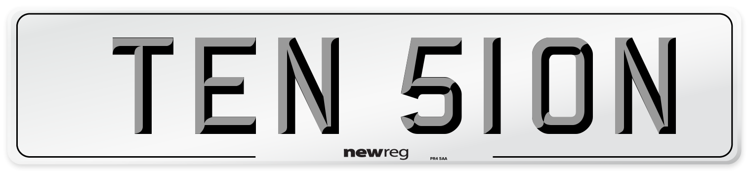 TEN 510N Front Number Plate