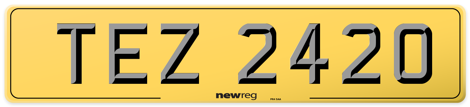 TEZ 2420 Rear Number Plate