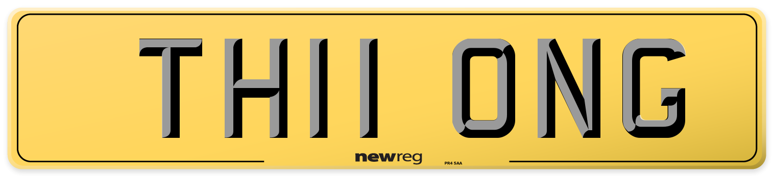 TH11 ONG Rear Number Plate