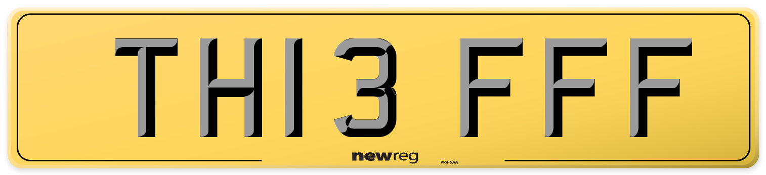 TH13 FFF Rear Number Plate
