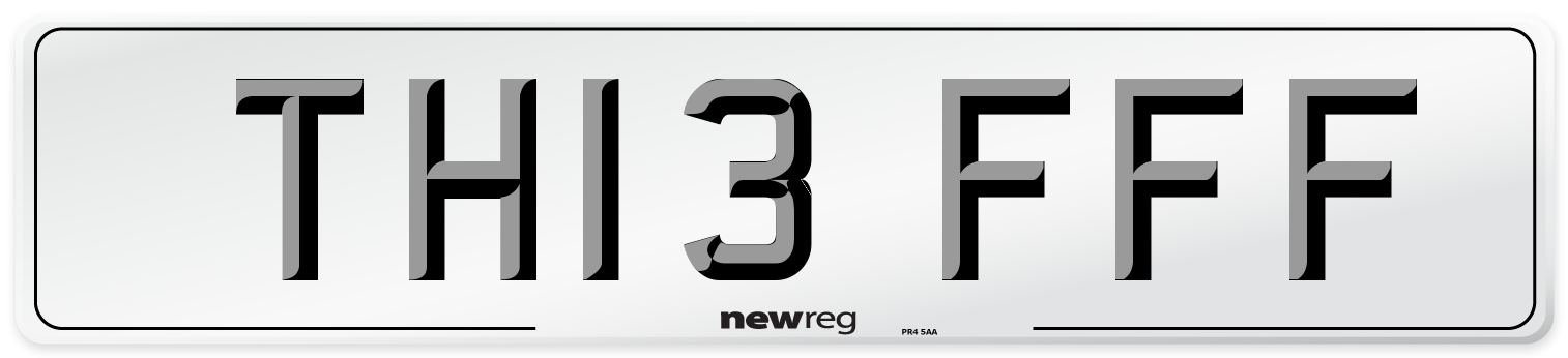TH13 FFF Front Number Plate