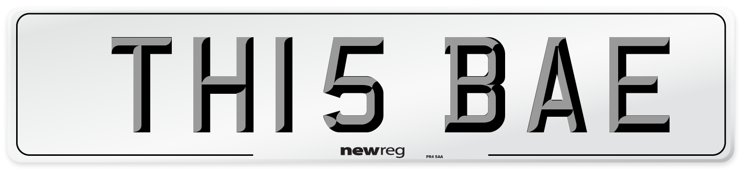 TH15 BAE Front Number Plate