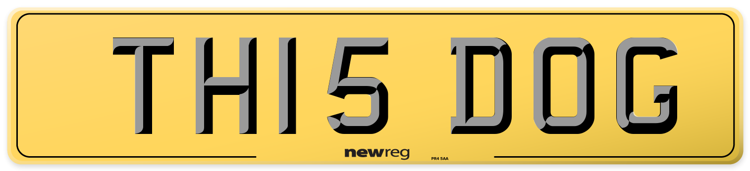 TH15 DOG Rear Number Plate