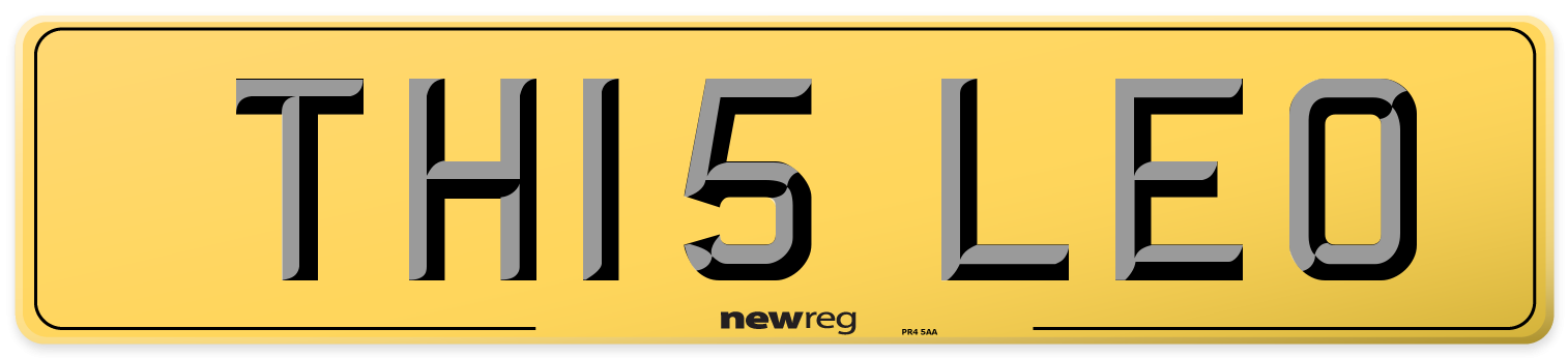TH15 LEO Rear Number Plate