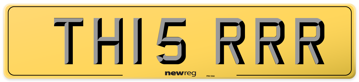 TH15 RRR Rear Number Plate