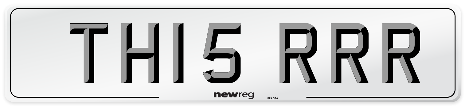 TH15 RRR Front Number Plate