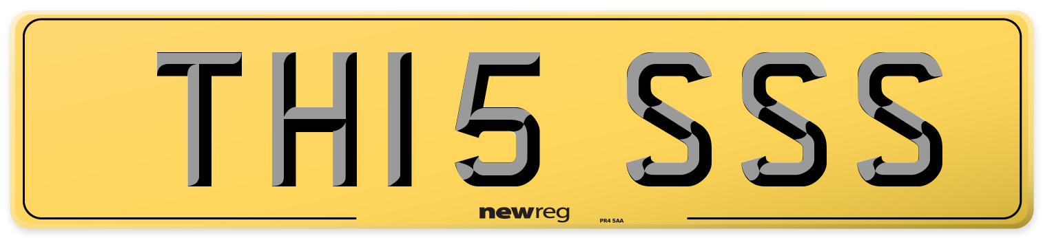 TH15 SSS Rear Number Plate