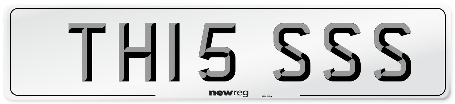 TH15 SSS Front Number Plate