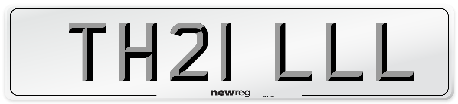 TH21 LLL Front Number Plate