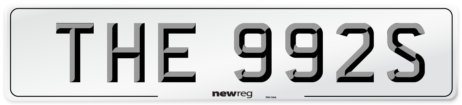 THE 992S Front Number Plate
