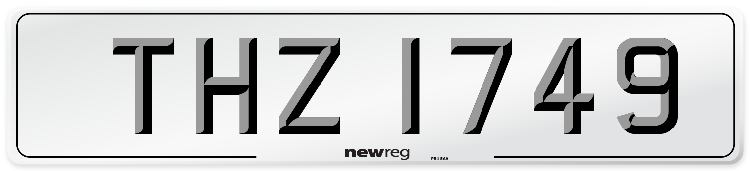 THZ 1749 Front Number Plate