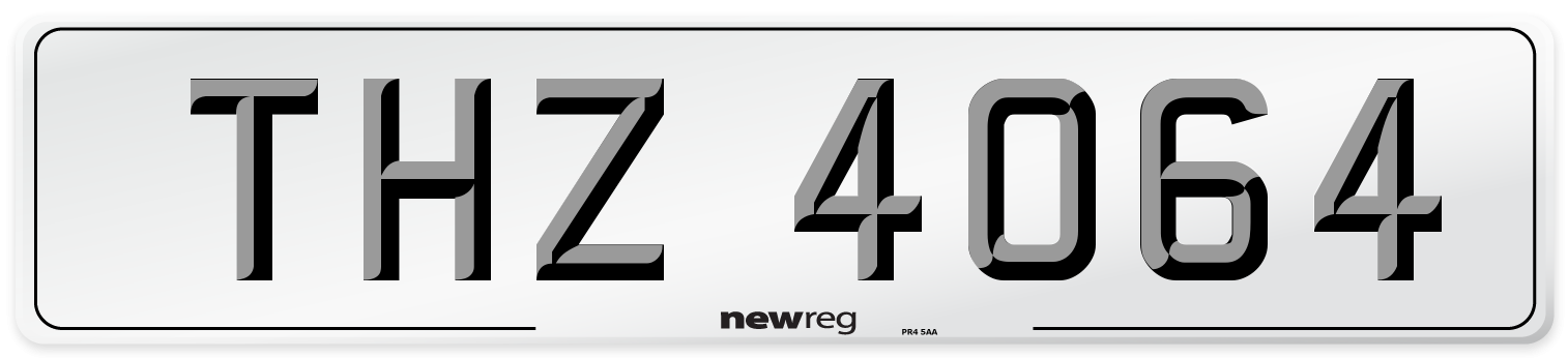 THZ 4064 Front Number Plate