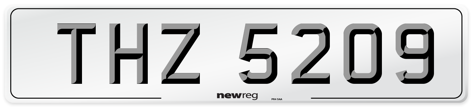THZ 5209 Front Number Plate