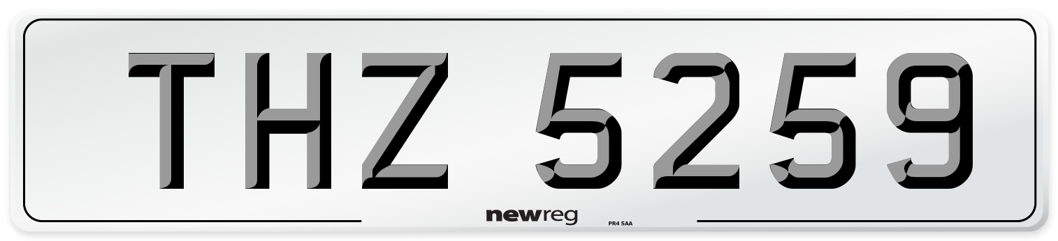 THZ 5259 Front Number Plate