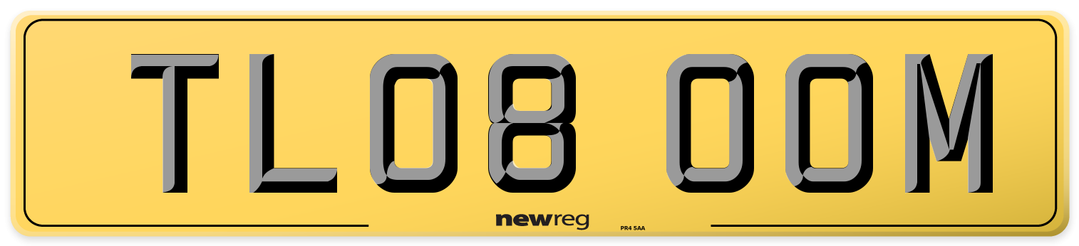 TL08 OOM Rear Number Plate