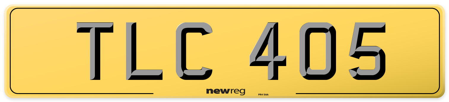 TLC 405 Rear Number Plate