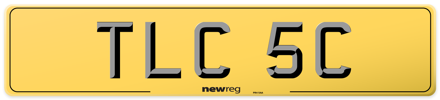 TLC 5C Rear Number Plate