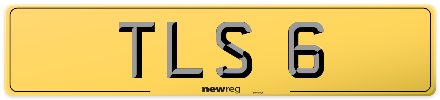 TLS 6 Rear Number Plate